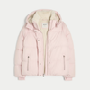 Pink Faux Puffer Jacket
