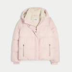Pink Faux Puffer Jacket